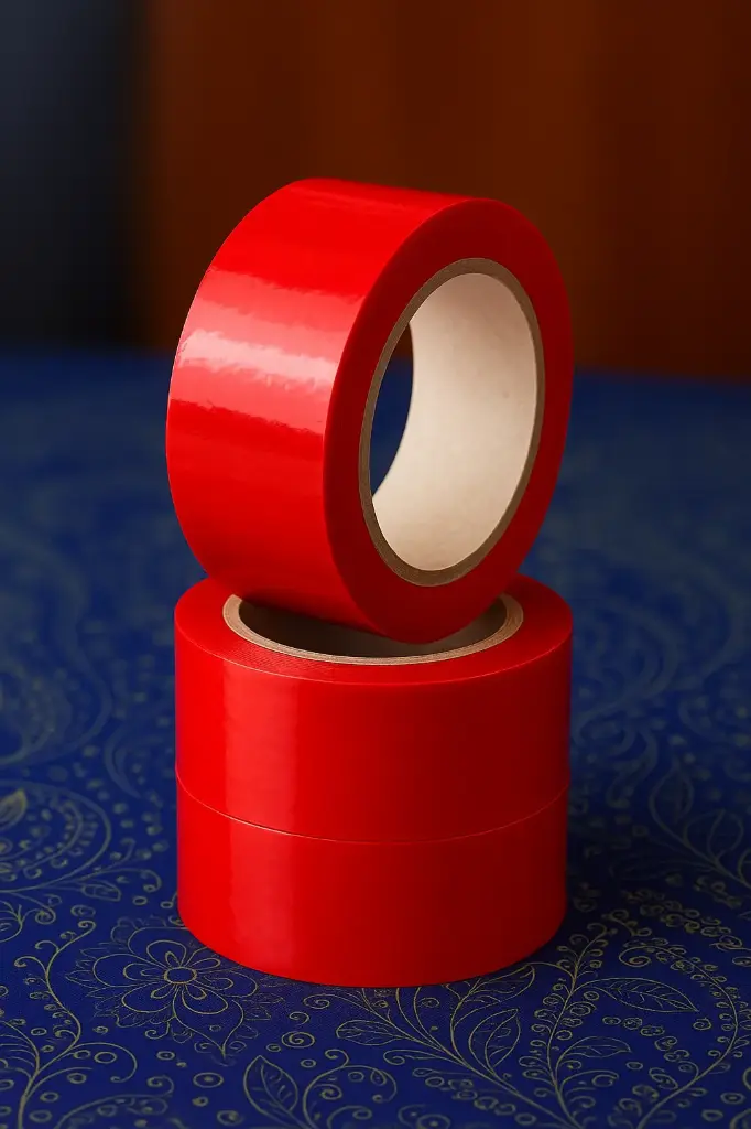 [199999A] CINTA BLOQUEADORA ROJA 4.8CM X 150 MT